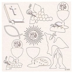 Chipboard First Communion set (5 pcs)