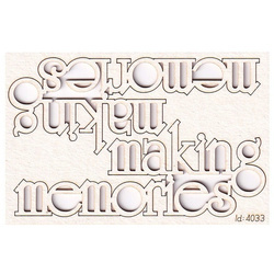 Chipboard Lettering Making Memories 2 pcs