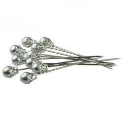 10 SILVER CROWN PINS