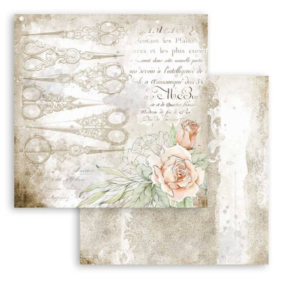Scrapbooking Craft Papier Set for scrapbooking 30x30 - Stamperia - Romantic Threads