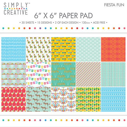 Scrapbooking Craft Papier Set 15x15 - Fiesta Fun - Simply Creative