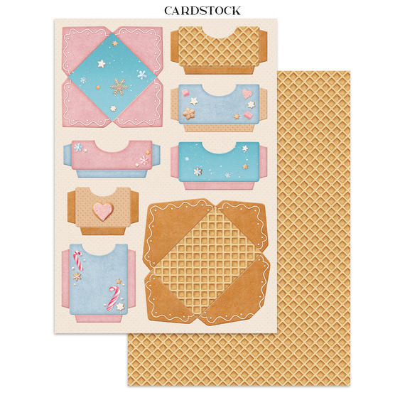 Junk Journal set of papers, stickers and elements - Candy Christmas - Stamperia