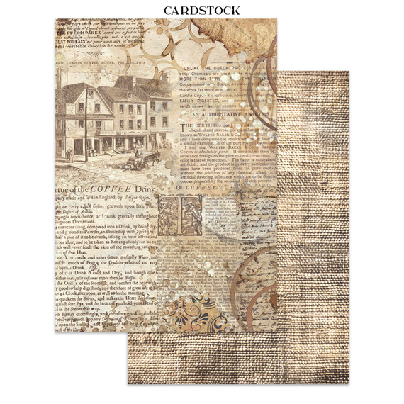 Junk Journal set of papers, stickers and elements - Coffee & Chocolate - Stamperia 