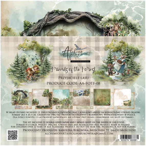 Set of 20x20 papers - Alchemy of Art - Friends of the Forest