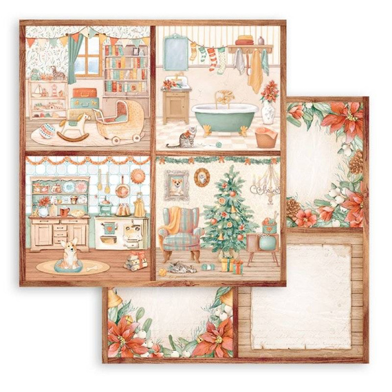 Scrapbooking Craft Papier Set for scrapbooking 30x30 - Stamperia - All Around Christmas
