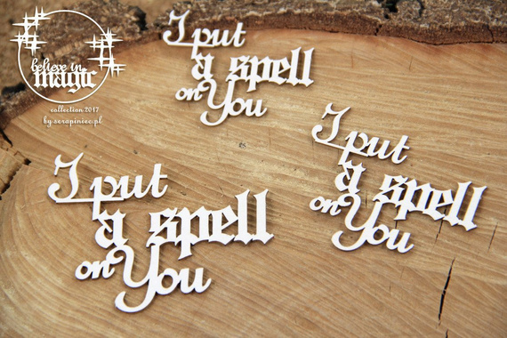 Chipboard lettering - I Put A Spell On You - Believe in Magic 