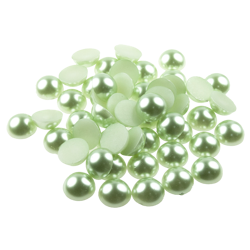 50 GREEN FLAT BACK PEARL 16mm