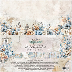 Set of 30x30 scrapbooking papers - Alchemy of Art -  In shades of blue