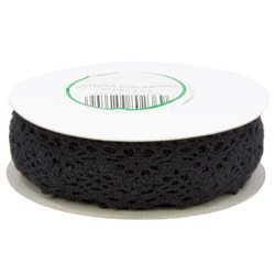 Cotton lace black 25 mm x 4,55 m