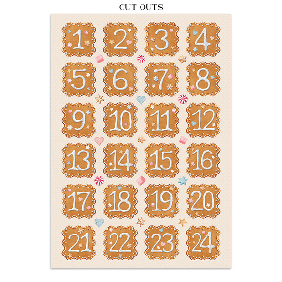 Junk Journal set of papers, stickers and elements - Candy Christmas - Stamperia