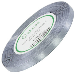 Satin ribbon dark silver 6mm - 32mb