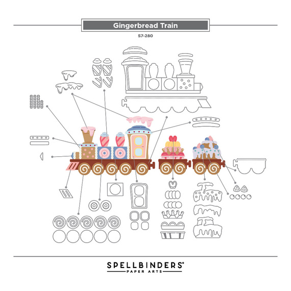 Cutting Die - Candy Christmas - Train - Stamperia 