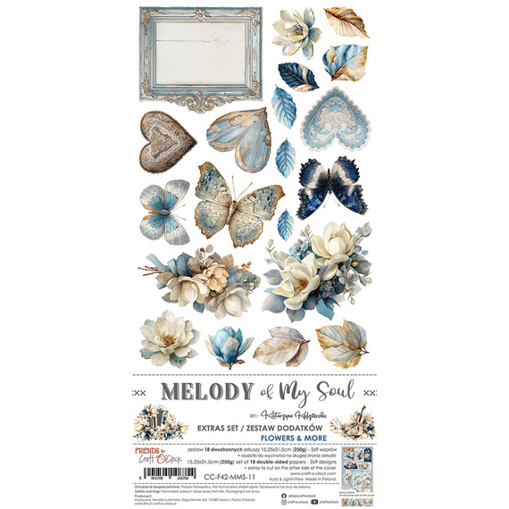  Scrapbooking accessories set - Craft o'clock - Melody of My Soul - Flowers & More