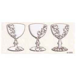 Chipboard Chalice openwork - mix  (3 pcs) - Innocence