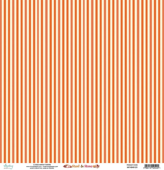 Scrapbooking paper 30x30 - Mintay - Rust & Rose 01