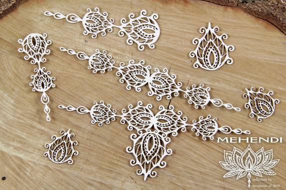 Chipboard Mehendi - borders