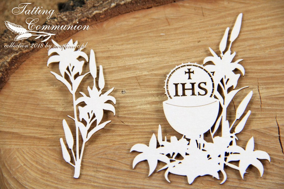 Chipboard - Chalice and host - Tatting Communion 