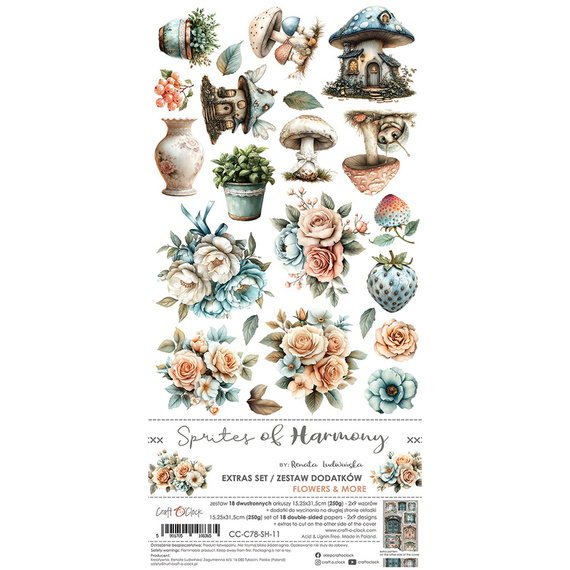  Scrapbooking accessories set - Craft o'clock - Sprites of Harmony - Flowers & More