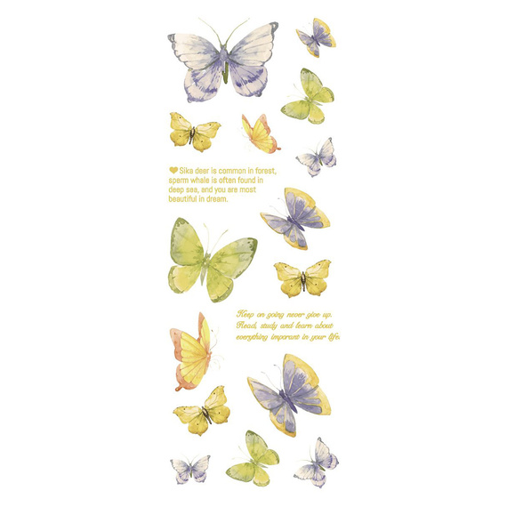 Stickers foil - Colorful butterflies