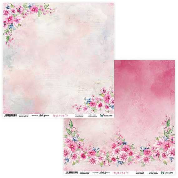 Scrapbooking Craft Papier Set for scrapbooking 30x30 - ScrapAndMe - Bright &amp; Soft