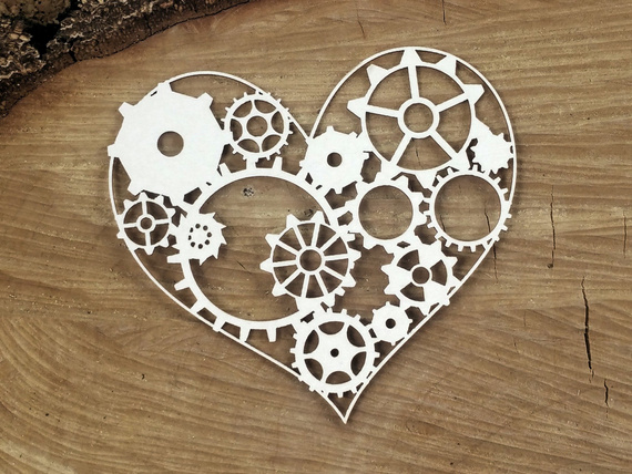 Chipboard - Gear Heart - Steampunk