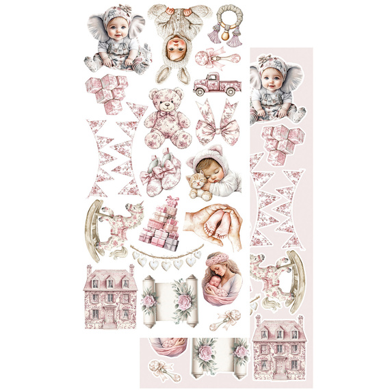 Set of 15x30 scrapbooking papers - Alchemy of Art - The Baby Girl