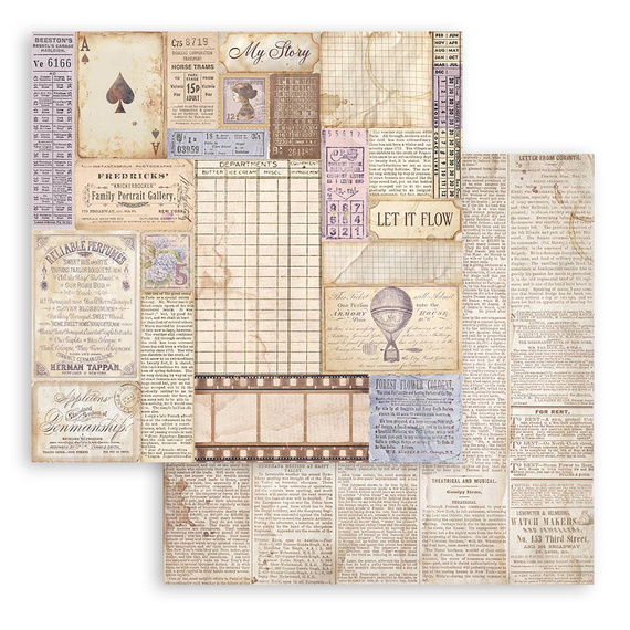 Scrapbooking Craft Papier Set 20x20 - Stamperia - Quiet Days