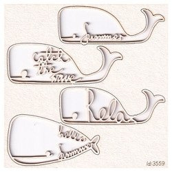 Chipboard whales - Whalecome Summer