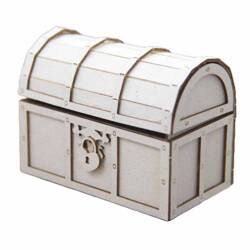 Chipboard Die Cut - Treasure chest 3D model - treasure chest - Scrapiniec