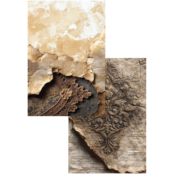 Set of scrapbooking papers A4 - Alchemy of Art - In silence