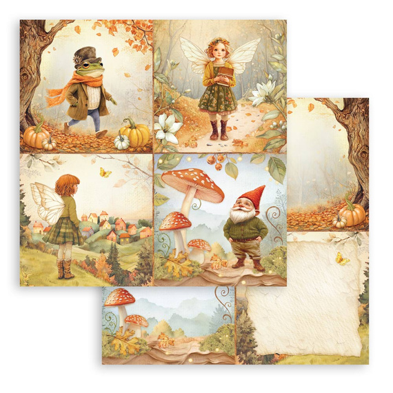 Scrapbooking Craft Papier Set 20x20 - Stamperia -  Whispering Woods