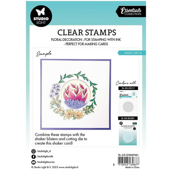 Transparent Stamp - StudioLight - Small Circle flower garland