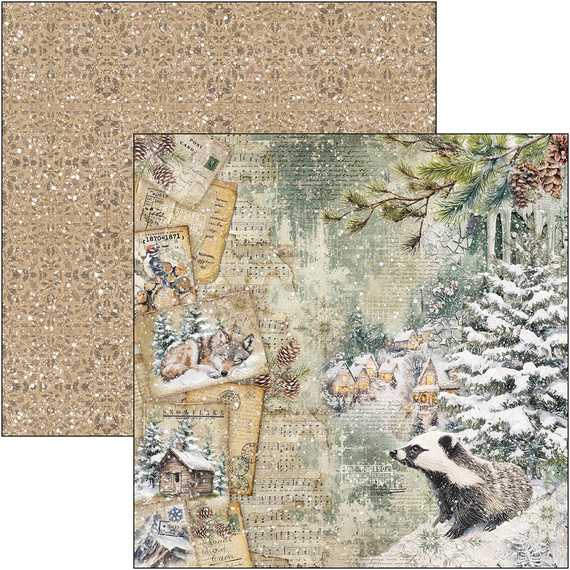 Set of scrapbooking papers 30x30cm - Paper Pad - Ciao Bella - Forest Tales
