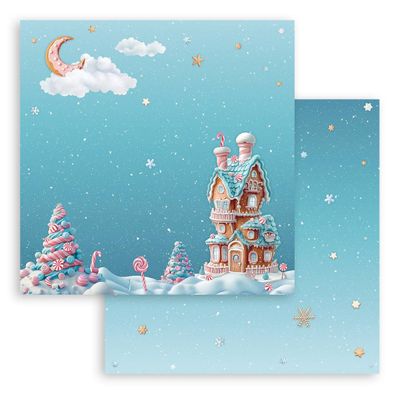 Set of 30x30 scrapbooking papers - Stamperia - Candy Christmas 