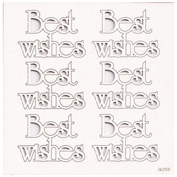Chipboard Die Cut - Best Wishes word set - Scrapiniec