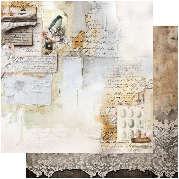 Set of scrapbooking papers 30x30 cm - Alchemy of Art - In silence