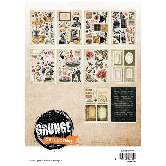 Set of scrapbooking papers with A5 elements - StudioLight - Grunge