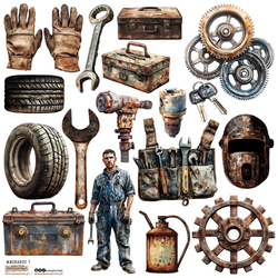 Stickers paper - ScrapLove - Mechanic 1