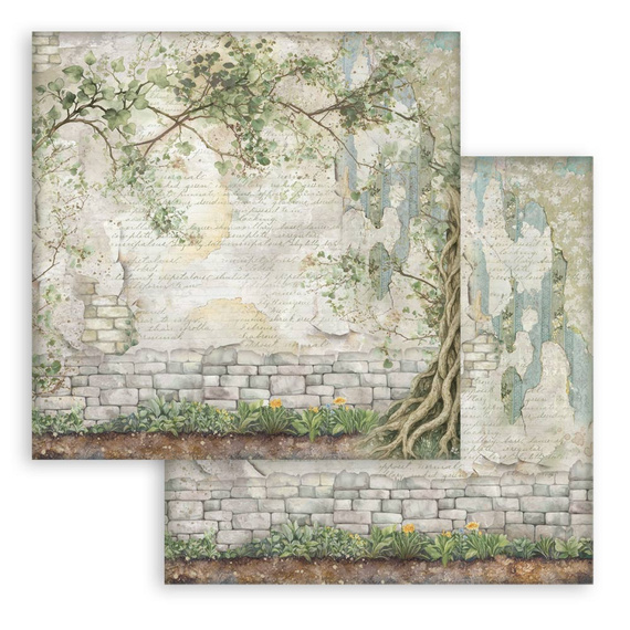 Scrapbooking Craft Papier Set 20x20 - Stamperia - Herbarium Silvae backgrounds