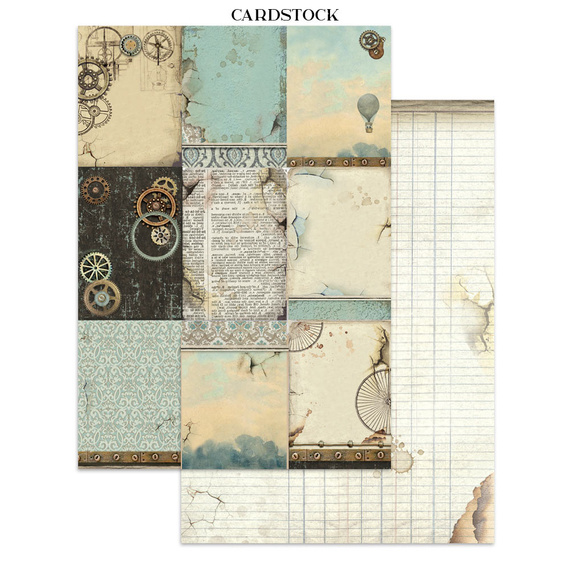 Junk Journal set of papers, stickers and elements - Voyages Fantastiques - Stamperia 