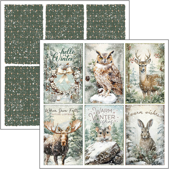 Set of scrapbooking papers 30x30cm - Paper Pad - Ciao Bella - Forest Tales