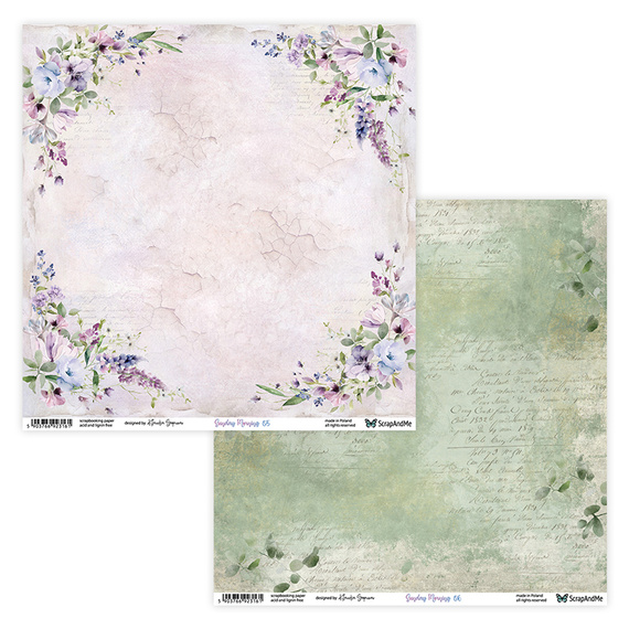 Scrapbooking Craft Papier Set for scrapbooking 30x30 - ScrapAndMe - White Roses