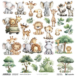 Scrapbooking Paper - ScrapAndMe - Animals 2 - Die-Cut Sheet - 30x30 cm