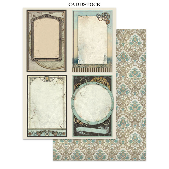 Junk Journal set of papers, stickers and elements - Voyages Fantastiques - Stamperia 
