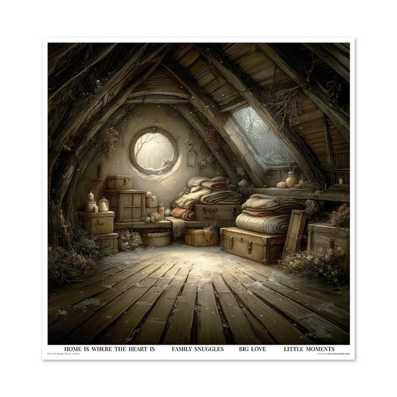 Set of scrapbooking papers 30x30 - Mouse World - Interior - Itd Collection