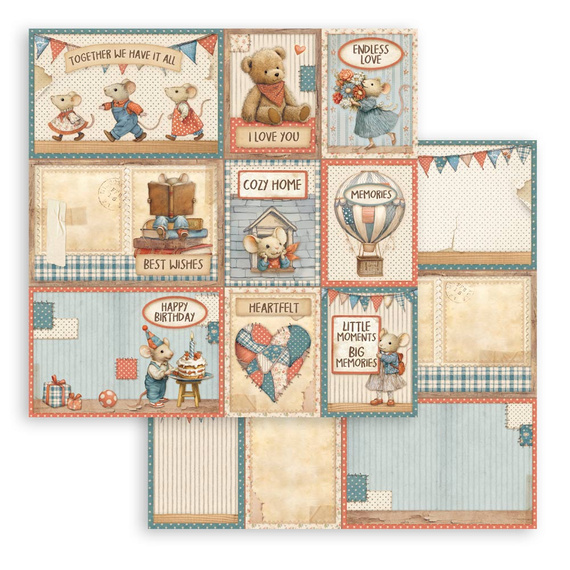 Set of scrapbooking papers 30x30 - Family - Stamperia