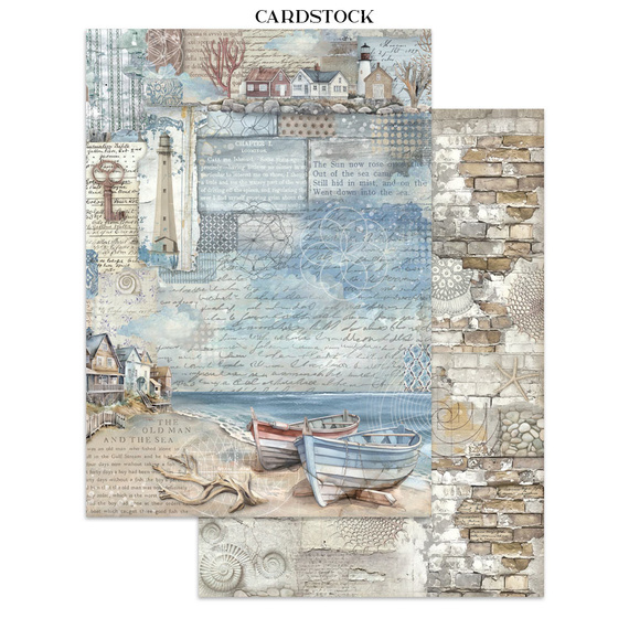 Junk Journal set of papers, stickers and elements - Silent Sea - Stamperia