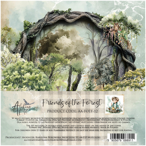 Set of 15x15 papers - Alchemy of Art - Friends of the Forest