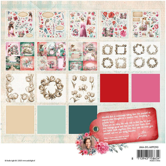 Scrapbooking Craft Papier Set for scrapbooking 20x20 - StudioLight -  Vellum Unicolor & Elements Sending You Love