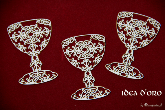 Chipboard Chalice set (3 pcs) Idea d'oro  